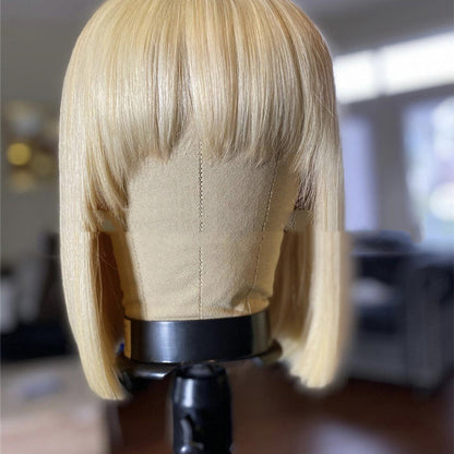 Women's Wigs Blonde Short Straight Hair Bobo Wigs ibk-collections.com
