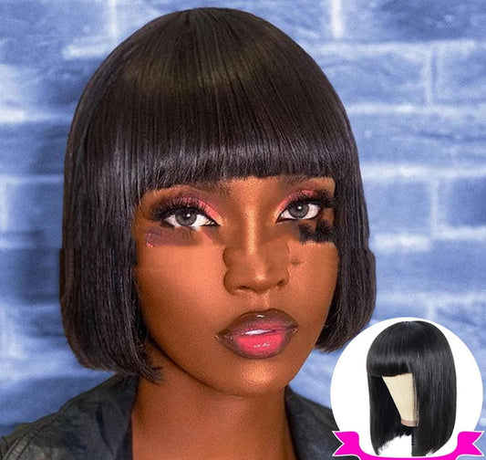 Women's Wigs Blonde Short Straight Hair Bobo Wigs ibk-collections.com